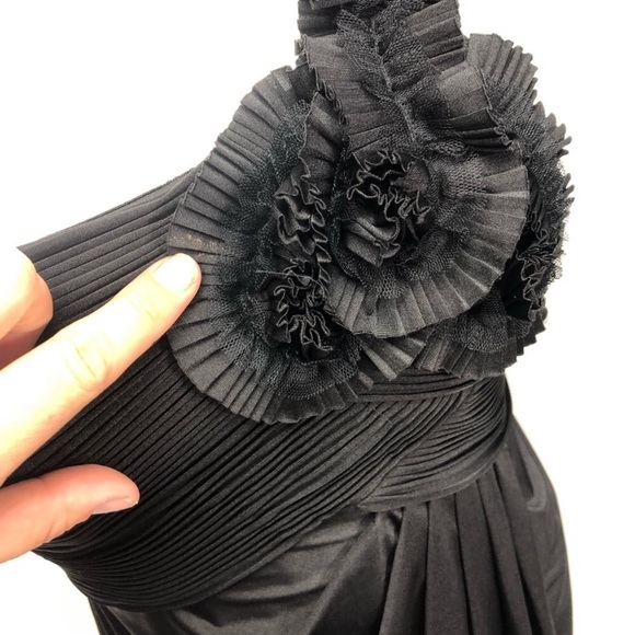 Adrianna Papell formal gown flower dress ruched - Picture 7 of 8